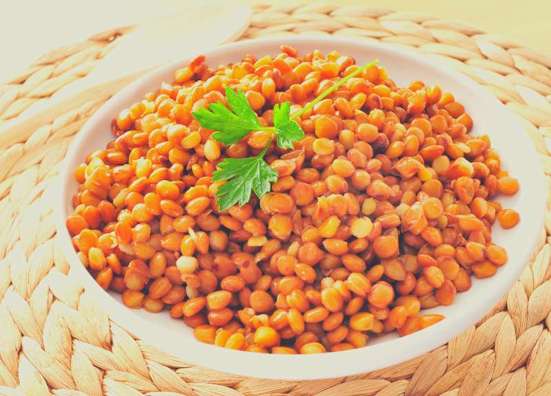 Delicious steamed lentils