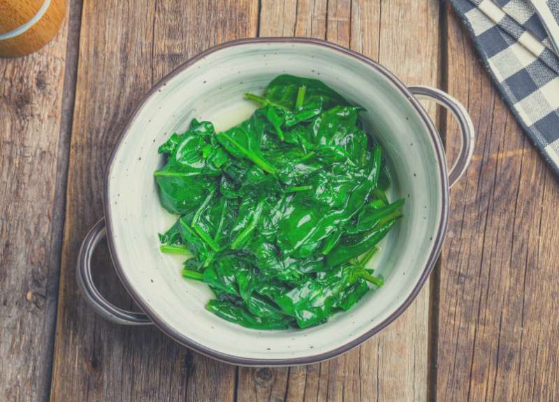 steamed spinach