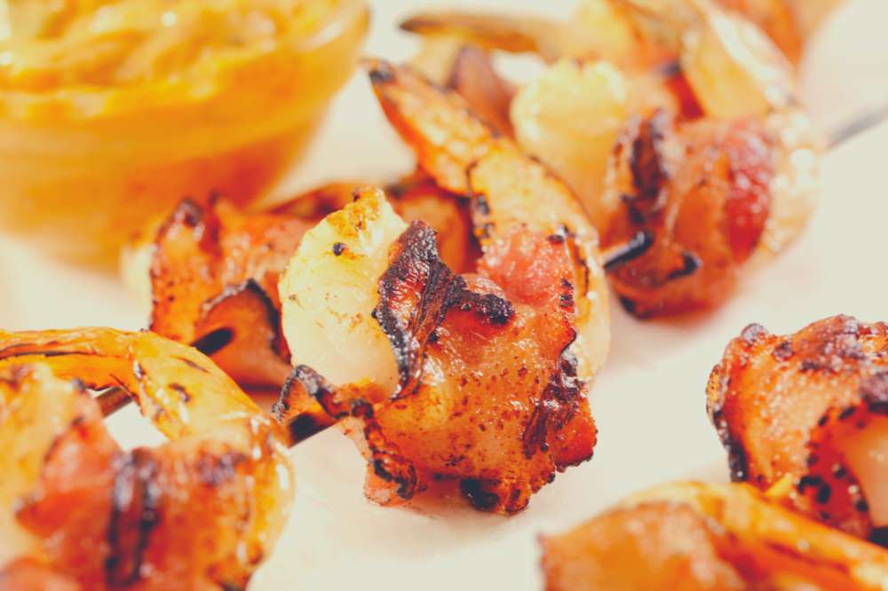 How To Cook Bacon-Wrapped Shrimp In An Air Fryer